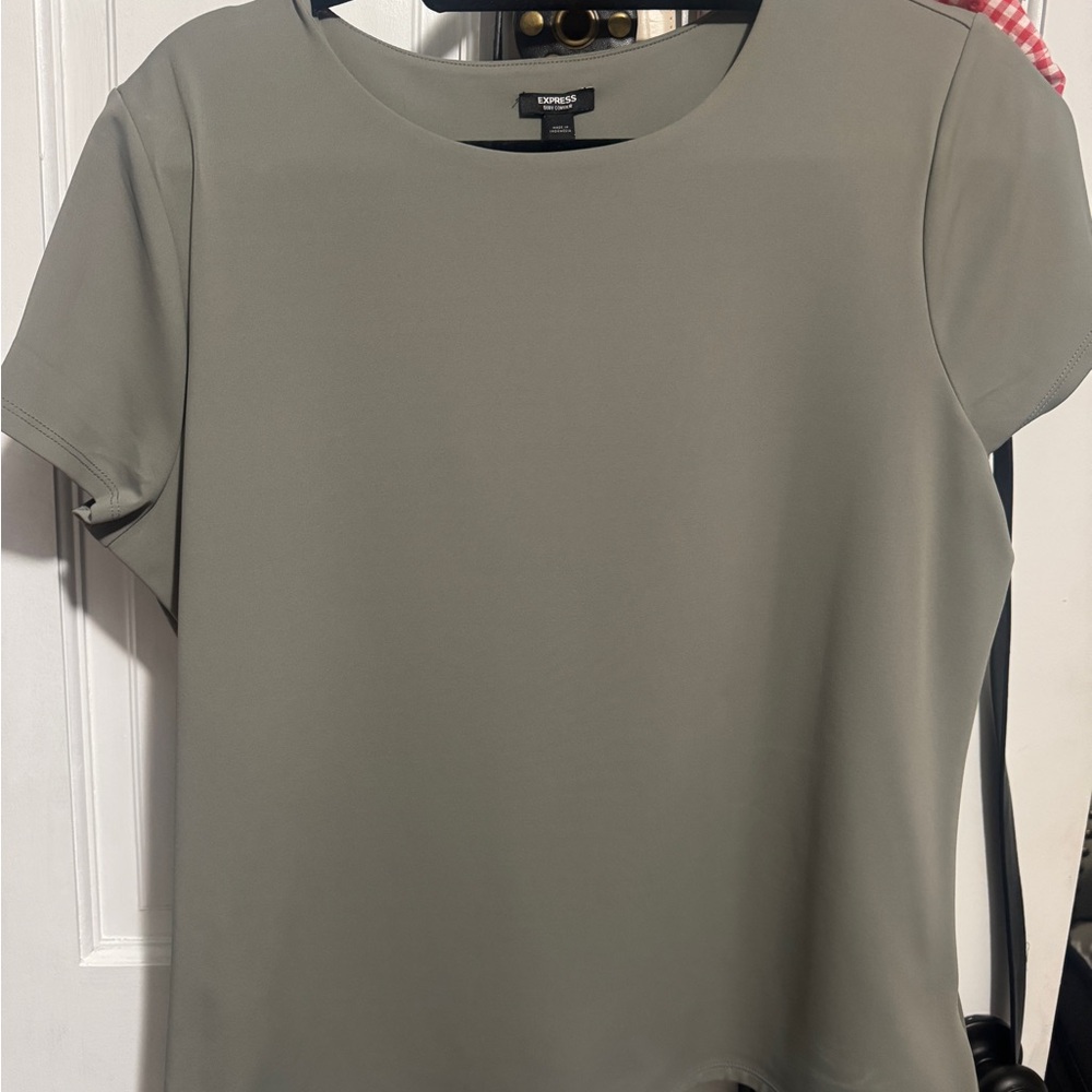 Express Women's Sage Green Top